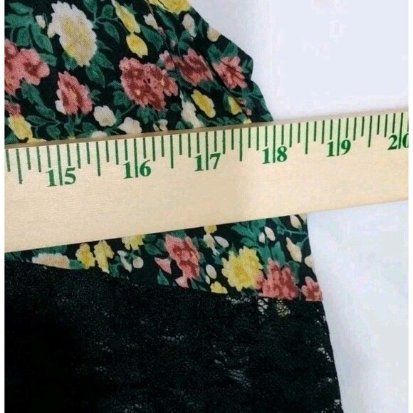 Easel Mini Sundress M Black Floral Dark Romantic Boho Beachy Fairy Cottagecore - Picture 4 of 8